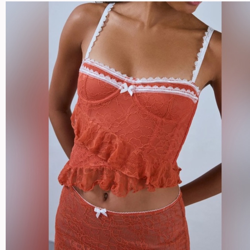 Out from Under x Wild Lovers Trimmed Orange Camisole